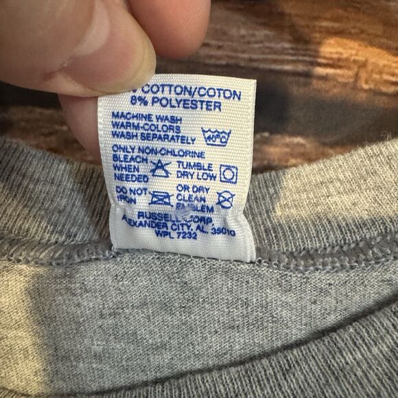 Vintage Russell Texas Tech University Long Sleeve XL T-Shirt Men's Gray Tee - Picture 4 of 8